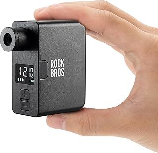 ROCKBROS Mini Electric Bike Pump, 100-120Psi Portable Mini Bike Pumps, Rechargeable 300/450mAh Small Compressor for MTB Road Schrader & Presta Type-C Rechargeable