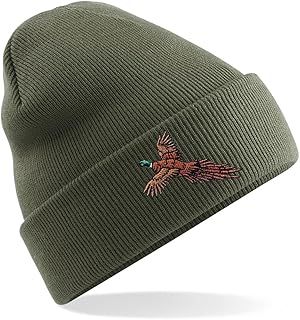 Warm and Stylish Flying Pheasant Embroidered Beanie Hat Stay Warm and Cozy