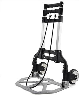 Yaheetech Aluminium Folding Foldable Hand Trolley, Sack Truck Barrow Cart, Heavy Duty Industrial Hand Truck, 75kg Load Capacity