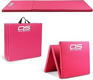 Gymnastic Tumble Exercise Mat Non Slip PU Leather Surface High Density Polyether Material 6FT Long Tri Folding Crash With Carry Handles perfect for gymnastics yoga Pilates