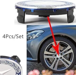 Kayserena Mercedes Centre Caps 4Pcs/Set OEM Size Replacement for Be-nz Wheel Center Hub Caps Caps 75mm/2.95'' (Blue)