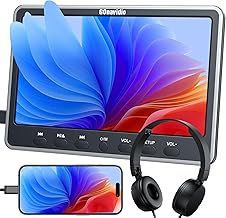 12" Car DVD Player with HDMI Input, Car TV with Auto Suction-type Disc in, Headphones, Mounting Bracket, Support AV in/Out, USB/TF Card