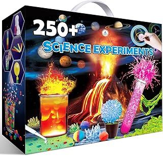 UNGLINGA 250+ Science Experiments Kits for Kids, Boys Girls Toys Birthday Gifts Ideas, Chemistry Set, S.T.E.M Activities Educational Project, Volcano Scientist Kit