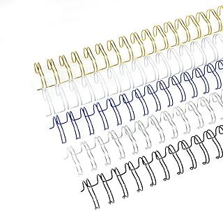 RAYSON Wire Binding Spines, 23 Loops, 15-50 Sheets, 2:1 Pitch, 9.5 mm, A4, Multi-Colour, Pack of 100