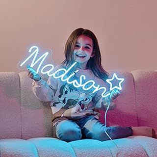 Custom Neon Signs, Personalised Neon Lights Sign LED Dimmable Name Sign for Room Decor Wedding Bedroom Birthday Party Business Logo Bar Beauty Salon Holiday Gifts