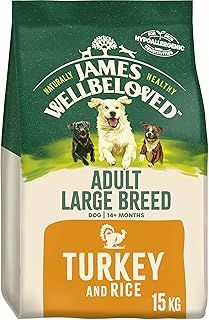 James Wellbeloved Adult Large Breed Turkey & Rice 15 kg Bag, Hypoallergenic Dry Dog Food