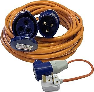 Xtremeleisure 10 Meter Leisure 240V Hook Up Cable Lead With UK Conversion Adapter Lead