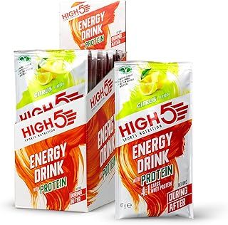 HIGH5 Energy Drink With Protein Blend of Carbohydrates Protein & Electrolytes (Citrus, 12 x 47g)