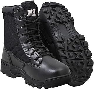Mens MIG Side Zip & Lace Up Army Tactical Combat Boots For Work, Security, Cadet, Police, Military.