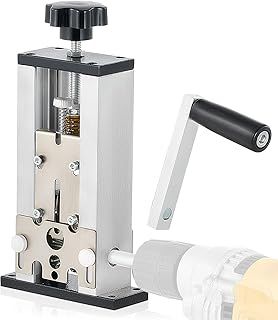CREWORKS Manual Wire Stripper Machine, 1.5-25 mm Cable Stripper Machine, Cable Stripper for 0.06"-0.98" Scrap Wire Leftover Cable, Copper Wire Stripping Machine with 2 Feed Hole Plates for Power Drill