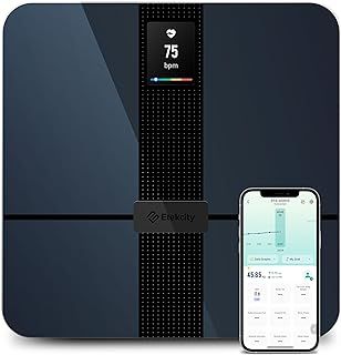 Etekcity Smart Bathroom Scale for Weight, Body Fat, BMI, Heart Rate, Accurate Digital Weighing Scale with Fitness App, Wi-Fi & Bluetooth, USB Rechargeable