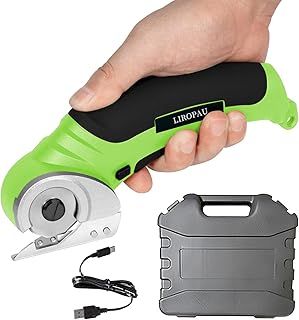 LIROPAU Electric Scissors, Cordless Universal Scissors, Portable Electric Industrial Fabric Cutter for Crafts for Cutting Cardboard Leather Carpet Potted Plant Flowers