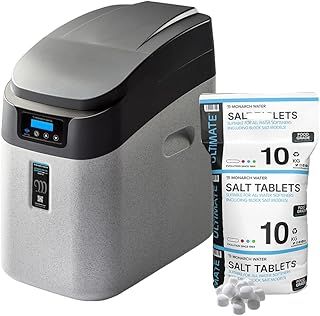Monarch Water Ultimate Midi HE WRAS-Approved Water Softener for 15mm Supplies, Suitable for 1-6 People and Includes 10kg Monarch Tablet Salt
