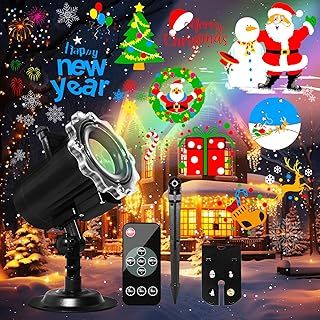 Christmas Projector Outdoor, 64 Patterns LED Christmas Projector Light with Remote Control & Timer, Waterproof Light Projector Outside Indoor for Party Birthday New Year Christmas Decoration