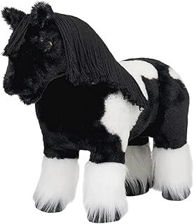 LeMieux Toy Pony Razzle for Kids - Black Piebald - Soft Coat - Flexible - Pretend Play - Stuffed Animal Horse - Gift for Kids - Suitable for Ages 3 Years +