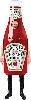 amscan (PKT) (9913345) Adult Heinz Ketchup Bottle Costume Tabard (Standard)