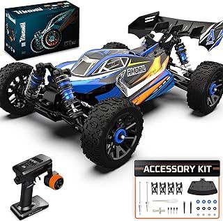 AMORIL 1:14 Fast RC Cars for Adults,Top Speed 70+KMH,Hobby Remote Control Car,4X4 Large Truck Off-Road Racing Buggy,Electric Vehicle Toy Gift for Kids with Oil-Filled Shocks,Upgraded Metal Parts