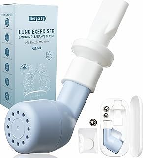 Advanced Breathing Trainer, Flutter Valve Design for Airway Clearance - Compact Respiratory Exercise Device with OPEP Technology