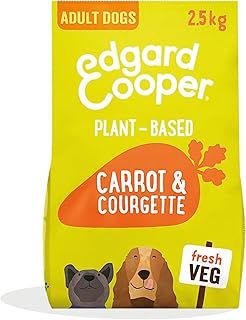Edgard & Cooper Grain Free Dog Food Dry, 100% Plant-Based (Carrot&Courgette 2.5kg), Natural Kibble Dry Dog Food for Adult Dogs, Vegan Protein, Hypoallergenic, No Added Sugar