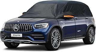 Kayme Half Car Cover Waterproof, Car Top Cover Anti UV Windproof, Side/Rear Window Frost Protection Water Resistant Cover, Car Windscreen Covers Universal Fits SUV/4x4 Length 460 to 510cm.
