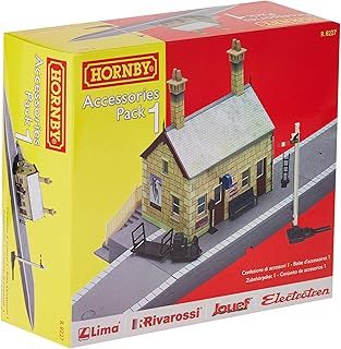 Hornby R8227 OO Gauge Building Extension Pack 1, Model Train Accessories for Adding Scenery & Buildings to 00 Gauge Model Railway, Includes: Platform, Platform Ramps, Single Distance - 1:76 Scale