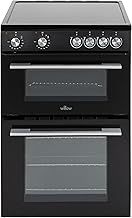 WT60CCB 68L Freestanding Electric Cooker, Twin Cavity Cooker with Ceramic Hob and 31l Grill Cavity, 2 Years Warranty - Black