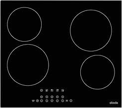 Abode Electric Hob 59cm Ceramic Cooktop with 4 Cooking Zones, 9 Power Levels, Touch Control & Easy Clean, Safety Cut Off, Timer & LED Display, Child Lock & Keep Warm Features A60EH301B
