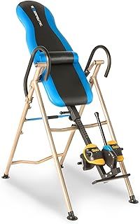 EXERPEUTIC Inversion Table with AIRSOFT NO PINCH Ankle Holders, SURELOCK Safety Ratchet System, and Lumbar Support