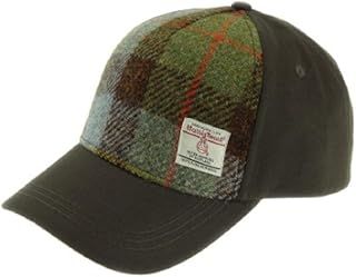 Glen Appin Harris Tweed Front Baseball Cap (Colour 15 Gunn Tartan)