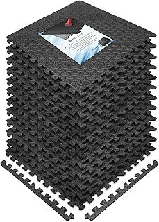 REALIKE Exercise Foam Mat Protective Flooring Mat Eva Puzzle Rubber Cushions Interlocking Tiles Gym Mats for Fitness sport workout Play 24"X24"(60cmX60cm)