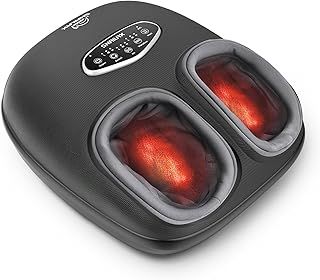 Snailax Foot Massager with Heat, Shiatsu Electric Massagers, 4D Deep Kneading Compression Vibration Foot Massagers Machine for Plantar Fasciitis, Neuropathy, Gifts for Men, Women