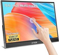 Portable Monitor Touchscreen,15.6 Inch FHD 1920x1080 Laptop Monitor USBC HDMI Kickstand &Speakers,HDR Plug&Play External Monitor for Laptop PC Phone Mac Xbox PS5/PS4