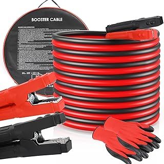 TLGREEN 6M Extra Long Jump Leads for Car Heavy Duty Jump Start Cables,1500A Battery Booster Cables with Gloves, Storage Bag, for Petrol and Diesel Car, Vans,Truck