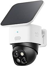 eufy Security SoloCam S340 Dual Cameras Solar Security Camera Outdoor Wireless, 3K Home Security Camera, 360° Surveillance, No Blind Spots, 2.4 GHz Wi-Fi, HomeBase S380 Compatible, No Monthly Fee