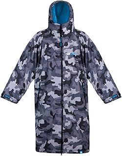 Two Bare Feet Weatherproof Long Sleeve Changing Robe and Changing Mat, Waterproof, Windproof, Soft, Sherpa Fleece, Watersports, Swimming, Surfing, SUP