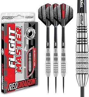 RED DRAGON Darts – Sidewinder Series – Professional 80% Tungsten Darts Set with Dart Flights and Shafts – Available in 23, 25, 27g & 30 grams