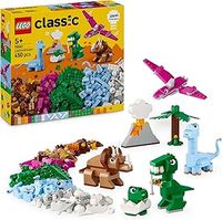 LEGO Classic Creative Dinosaurs Set, Building Toys for Kids, Assorted Bricks for Imaginative Play, Includes T. Rex, and Triceratops Dino Figures, Birthday Gift for 5 Plus Year Old Boys and Girls 11041