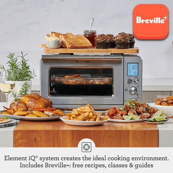 Breville the Smart Oven® BOV860DBL Air Fryer, Convection Hob, Air Fryer Toaster, Damson Blue