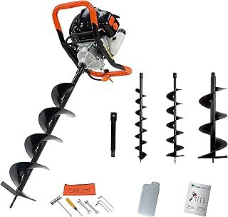 52CC Petrol Earth Auger, Ground Drill, Post Hole Borer, Driller 4",6", 8" + EXTENTION