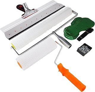 MXBAOHENG 11mm Self-levelling Cement Tool Kit Roller Spiked Shoes Stainless Steel Scraper Floor Construction Tools