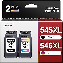 545 546 Ink Cartridges XL Replacement for Canon Ink Cartridges 545 and 546 PG-545 CL-546 XL Ink Black and Colour for Pixma TS3150 MG3050 MG2550S MG2950 TR4550 TR4551 TR4650 MX495 TS3355 TS3350