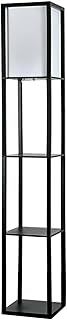 MiniSun | Wooden Floor Lamp with Shelves in Black | Floor Lamps & Torchieres, Home Décor, Improvement & Lifestyle Essential