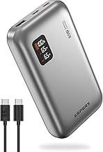 ASPERX 65W 20000mAh Power Bank Fast Charging, Laptop Portable Charger with Smart Digital Display, USB C PD Battery Pack for iPhone 16/15/14/13, Samsung Galaxy, Dell, iPad, AirPods, etc.