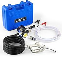 Orion Motor Tech Diesel Transfer Pump Kit, 12V Fuel Transfer Pump Kit with Nozzle & Hoses, Electric Fuel Pump for Transformer Machine Oil with Carry Case, Automotive Self Priming Oil Extractor