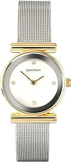Sekonda Ava 26mm Women's Round Watch Stone Set Dial Analogue Display and Stainless Steel Strap