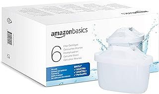 Amazon Basics Water Filter Cartridges, 6 count (Pack of 1), fits and compatible with all BRITA jugs incl. PerfectFit & Amazon Basic Jugs