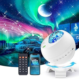 Galaxy Projector Star Projector, 164 Modes Moon Galaxy Light, 15 White Noise+Bluetooth Northern Lights Mood Lighting, Remote Aurora Projector, Star Projector Night Light Kids Gifts