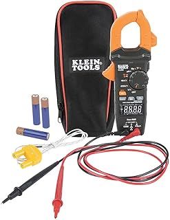 Digital Clamp Meter, Auto Ranging 400 AMP Measures Electronic AC/DC Voltage AC/DC Current Resistance and TRMS, Klein Tools CL390