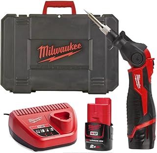 Milwaukee 4933459761 M12 SI-201C Cordless Soldering Iron with 1 x Battery and Charger in Case, Red/Black, 90 W