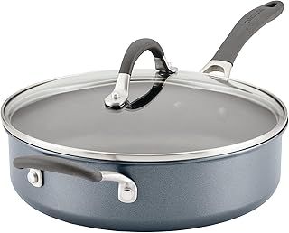 Circulon Scratch Defense Saute Pan with Lid 28cm - 4.7L Non Stick Induction Saute Pans with Extreme Non Stick, Dishwasher & Oven Safe Cookware, Graphite Pewter Finish